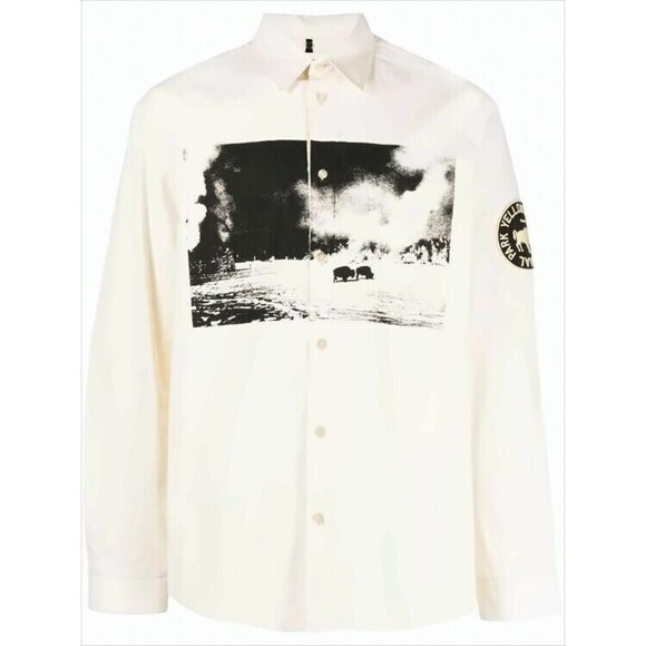 Oamc Long-Sleeve Casual Shirt With Graphic Print - NWT